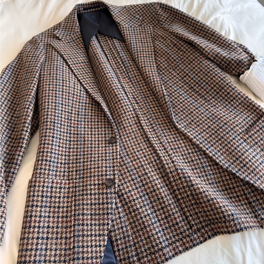 Vintage Wool Houndstooth Blazer